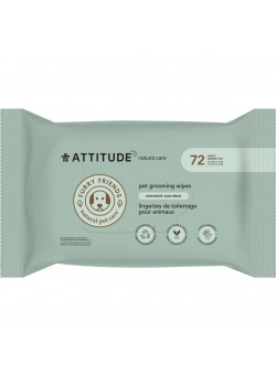TOALLITAS LIMPIADORAS SIN PERFUME PARA MASCOTAS - ATTITUDE - 626232811605