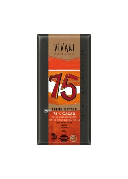 CHOCOLATE NEGRO 75% CON AZUCAR DE COCO 80GR BIO - VIVANI - 4044889002713