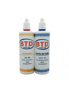 KIT CLORITO SÓDICO 25% + ACTIVADOR ÁCIDO CLORHÍDRICO 4% 2X140ML - BTD - 671875686240 no_image