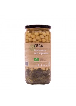 GARBANZOS CON ESPINACAS 720GR BIO - CARLOTA ORGANIC - 8437015940052