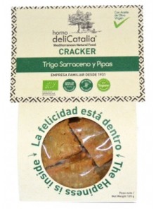 CRACKER TRIGO SARRACENO & PIPAS ECO 125GR - DELICATALIA - 8410575600628 no_image