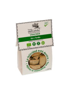 CRACKERS DE AJO Y TOMILLO SIN GLUTEN 125GR - DELICATALIA - 8410575600642
