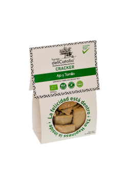 CRACKERS DE AJO Y TOMILLO SIN GLUTEN 125GR - DELICATALIA - 8410575600642