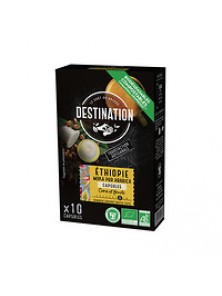 CAPSULAS BIODEGRADABLE MOKA PURO ARABICA ETHIOPIA 10 X 5.5GR BIO - DESTINATION - 3700110054739