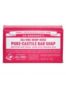 PASTILLA DE JABON ROSAS 140GR BIO - DR. BRONNER'S - 018787231401 no_image