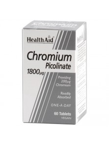 CROMO PICOLINATO 200MCG 60 CAPSULAS - HEALTH AID - 5019781020256 no_image