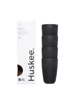 4 TAZAS CHARCOAL 360ML - HUSKEE - 9352913000082