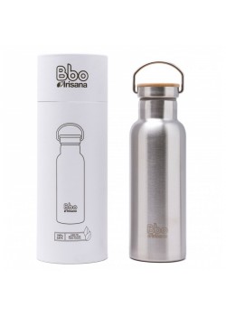 TERMO ACERO CON TAPON BAMBU 500ML - IRISANA - 7426772706118
