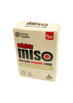 **SOPA DE MISO C/TOFU Y JENGIBRE BIO 60GR(6X10GR) - KING SOBA - 619286803009