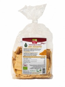 MINI CRACKERS DE ESPELTA CON CURCUMA Y PIMIENTA 250GR BIO - LA FINESTRA SUL CIELO - 8436545624548 no_image