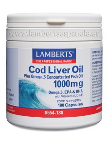 ACEITE DE HIGADO DE BACALAO CON VITAMINA A D Y E - LAMBERTS - 5055148400620 no_image