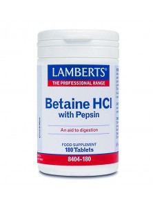 BETAINA HCI CON PEPSINA 324MG 180 COMPRIMIDOS - LAMBERTS - 5055148401641 no_image