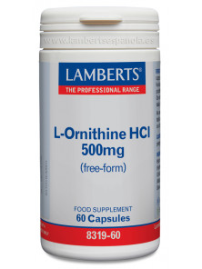 L-ORNITINA HCI 500MG 60 CAPSULAS - LAMBERTS - 5055148403195 no_image