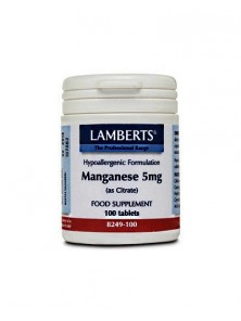 MANGANESO CITRATO 4MG 100 TABLETAS - LAMBERTS - 5055148412821 no_image
