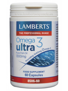 OMEGA 3 ULTRA ACEITE DE PESCADO PURO 1300MG 60 CAPSULAS - LAMBERTS - 5055148410674 no_image