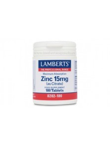 ZINC CITRATO 15MG - LAMBERTS - 5055148400163