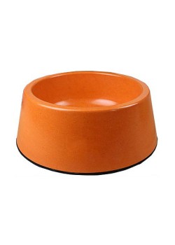 COMEDERO DE FIBRA DE BAMBÚ 16CM 'NARANJA' - NATURAL