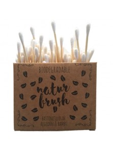 BASTONCILLO DE BAMBU CON ALGODON 100 UNIDAD - NATURBRUSH - 8437017300106 no_image