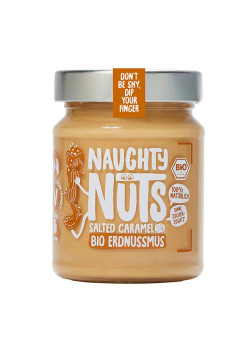 MANTEQUILLA DE CACAHUETE CON CARAMELO SALADO 250G BIO - NAUGHTY NUTS - 4260737540033