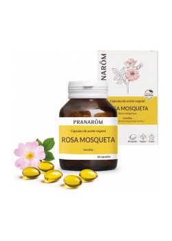 CAPSULAS DE ACEITE VEGETAL ROSA MOSQUETA 60 CAPSULAS - PRANAROM - 5420008537356