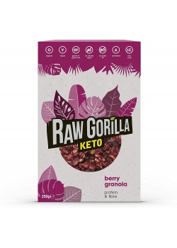 GRANOLA KETO CON FRAMBUESA 250GR BIO - RAW GORILLA - 745760258109