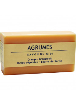 JABON CON MANTECA DE KARITE NARANJA Y POMELO AGRUMES 100GR - SAVON DU MIDI - 4260123740726