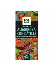 TABLETA ALGARROBA CON DATILES 70GR BIO - SOL NATURAL - 8435037802464