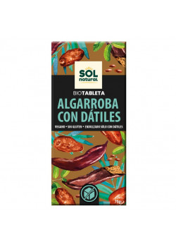 TABLETA ALGARROBA CON DATILES 70GR BIO - SOL NATURAL - 8435037802464