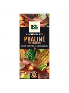 TABLETA DE CHOCOLATE PRALINE CON ERITRITOL 70GR BIO - SOL NATURAL - 8435037802488