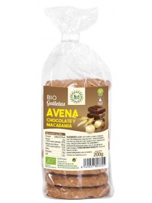 GALLETAS AVENA CHOCOLATE Y MACADAMIA BIO 200GR- SOL NATURAL - 8435037803355