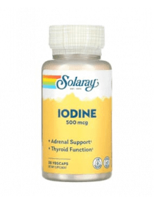 IODINE 500MCG 30 CAPSULAS - SOLARAY - 076280142600 no_image