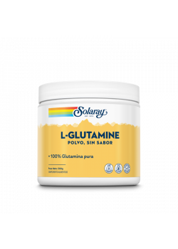 POLVO L-GLUTAMINE 300GR SABOR NEUTRO - SOLARAY - 076280999211