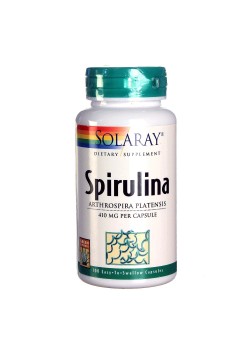 ESPIRULINA 410MG 100 CAPSULAS - SOLARAY - 076280713527
