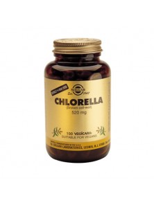 CHLORELLA (DE PARED CELULAR ROTA). 100 CÁPSULAS VEGETALES - SOLGAR - 033984038189