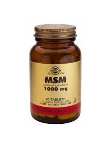 MSM (METHYL SULFONYL METHANE) 1000MG 60 COMPRIMIDOS - SOLGAR - 033984017337