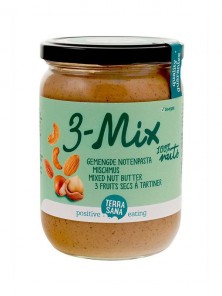 CREMA 3-MIX DE FRUTOS SECOS (SIN CACAHUETE) 500G BIO - TERRA SANA - 8713576004151