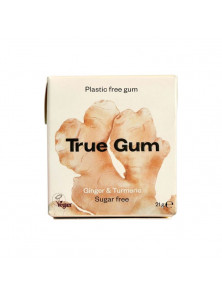 CHICLE SIN PLASTICO JENGIBRE CURCUMA 21GR - TRUE GUM - 5700002082527