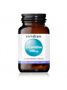L-CARNITINA (500MG) 30 VEG CAPS - VIRIDIAN - 5060003590156 no_image