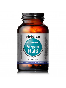 VEGAN MULTI – ESSENTIAL 30 VEG CAPS - VIRIDIAN - 5060003591191 no_image