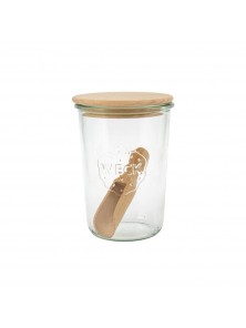TARRO DE VIDRIO CON TAPA DE MADERA  850ML - WECK - 4037839312413 no_image