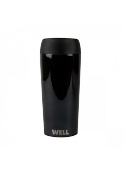 MUG TERMO 0.45L BLACK CHOME - WELL - 3830066923374